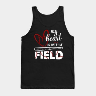 my heart is on that field baseball 1 Tank Top